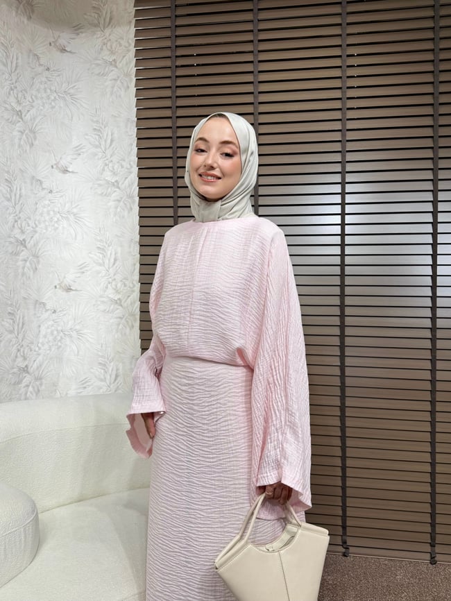 BBC QİTRA ELBİSE-PEMBE