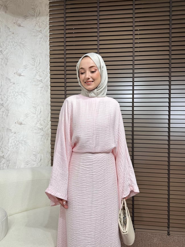 BBC QİTRA ELBİSE-PEMBE