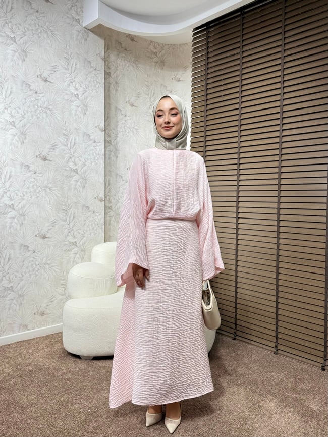 BBC QİTRA ELBİSE-PEMBE