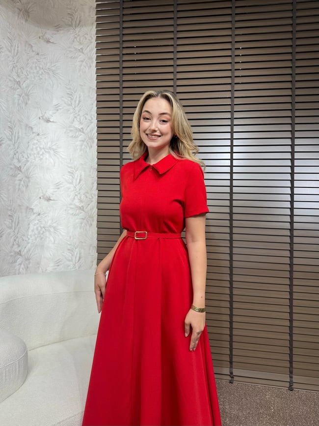 BBC SAGEQA ELBİSE-KIRMIZI