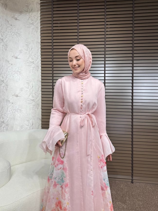 BBC STELLA ELBİSE -PEMBE