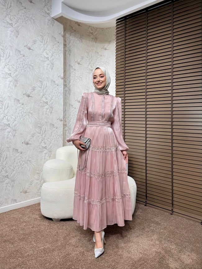 BBC VALERY İTHAL ELBİSE - PEMBE