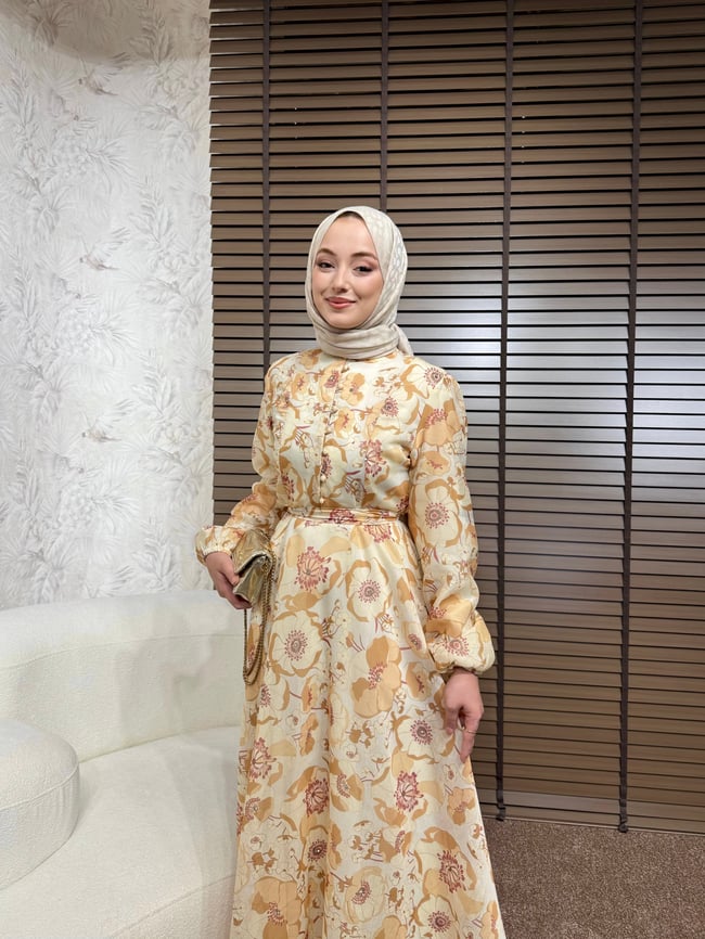 BBC VELVORA ELBİSE - BEJ
