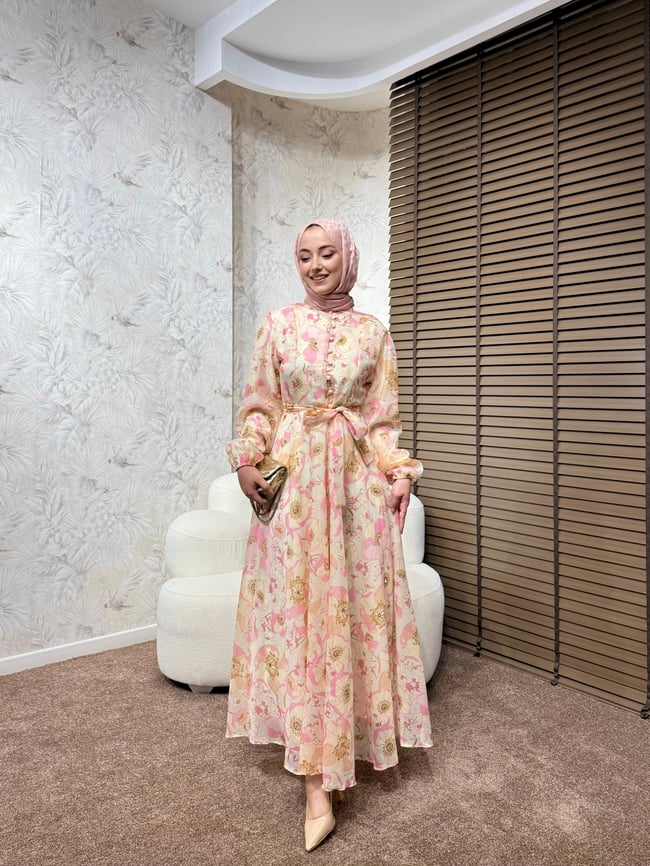 BBC VELVORA ELBİSE - PEMBE