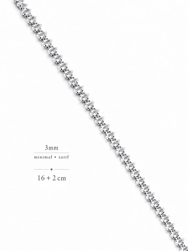 3mm | Markiz Su Yolu Bileklik 16+2cm 