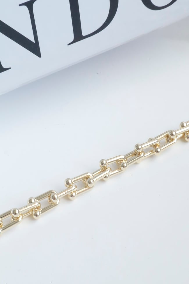 Kadın Bileklik Kararmaz 14k Altın Renk Vip Seri İthal İnce Tfany Model Zincir Bileklik