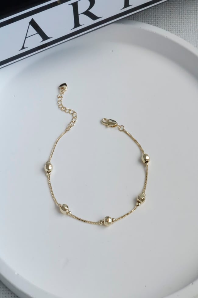 Kadın Bileklik Kararmaz 14k Altın Renk Vip Seri İthal Disco Top Bileklik