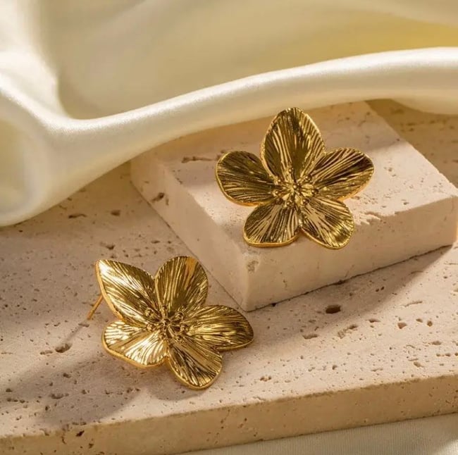 Kadın Çelik Küpe Elegant Lotus Küpe