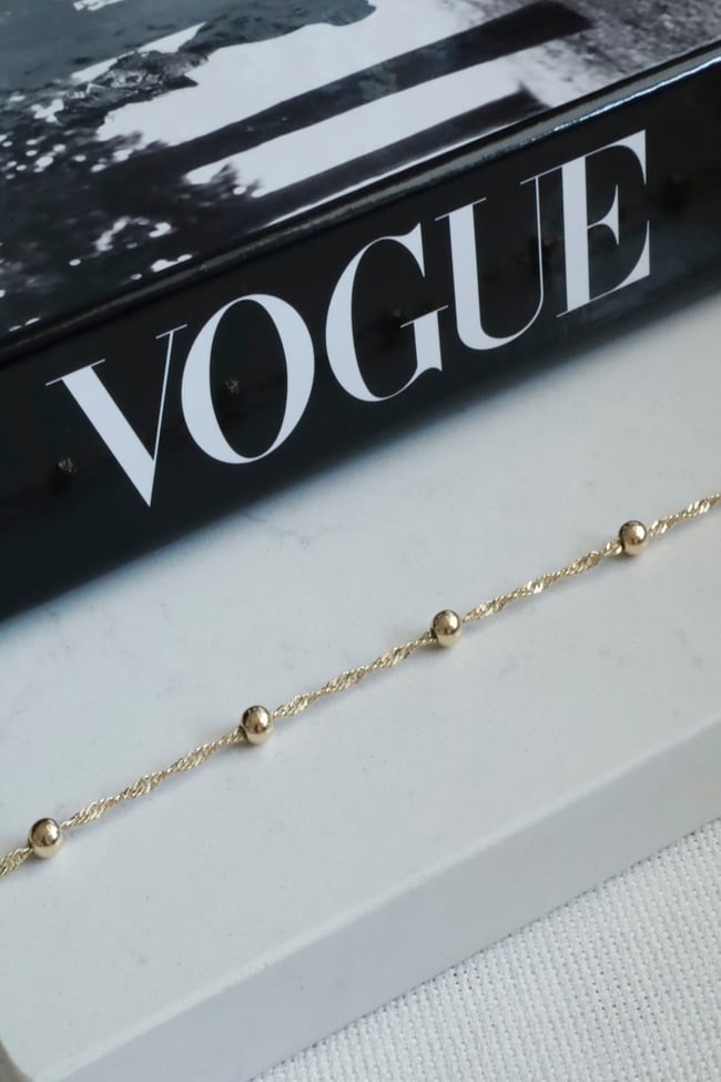 Kadın Kolye Kararmaz 14k Altın Renk Vip Seri İthal Büyük Topçuklu Kolye