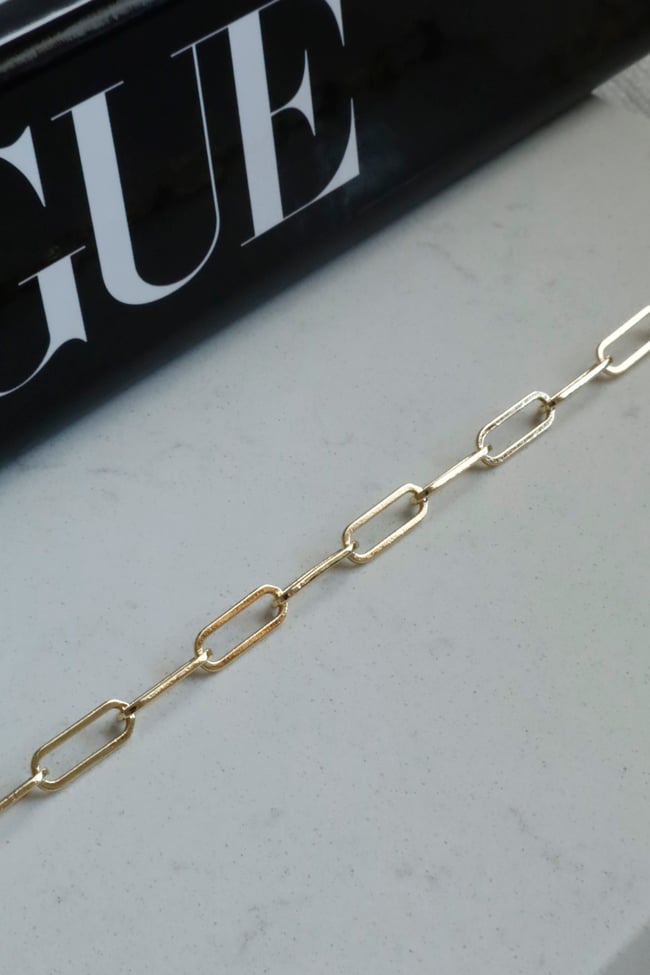 Kadın Kolye Kararmaz 14k Altın Renk Vip Seri İthal Orta Elips Zincir Kolye