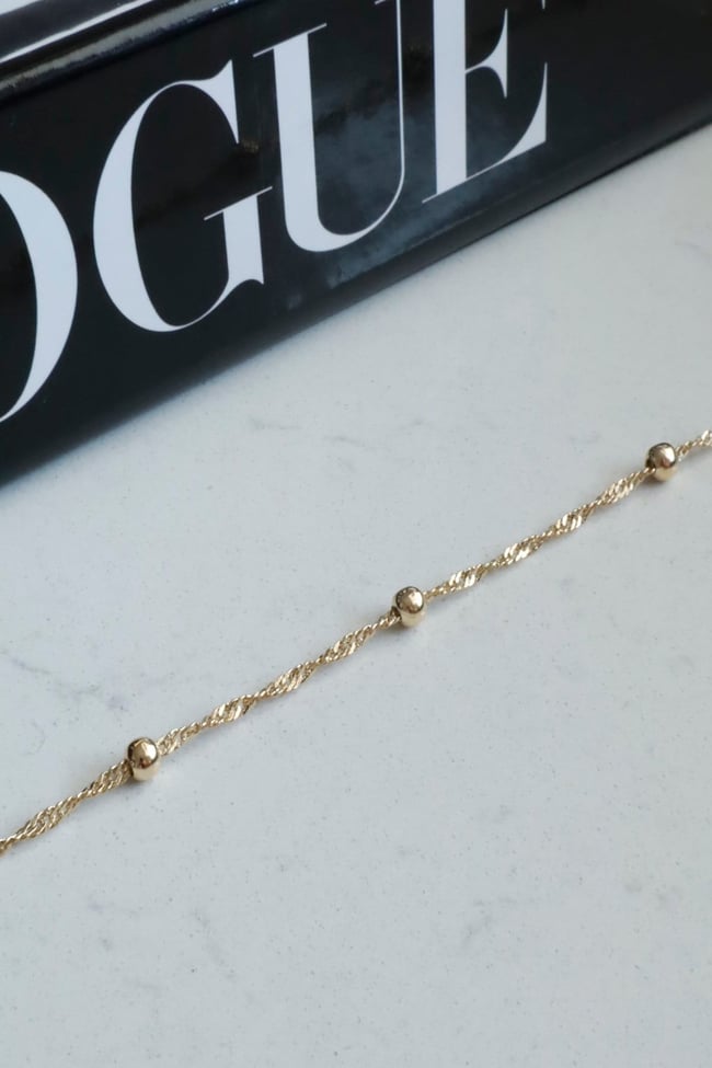 Kadın Kolye Kararmaz 14k Altın Renk Vip Seri İthal Küçük Topçuklu Zincir Kolye 