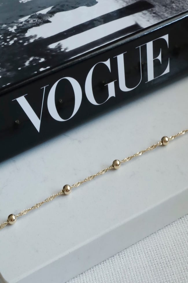 Kadın Kolye Kararmaz 14k Altın Renk Vip Seri İthal Büyük Topçuklu Kolye