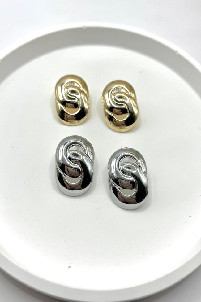 Kadın Küpe 3 cm İç İçe Halka Model Küpe