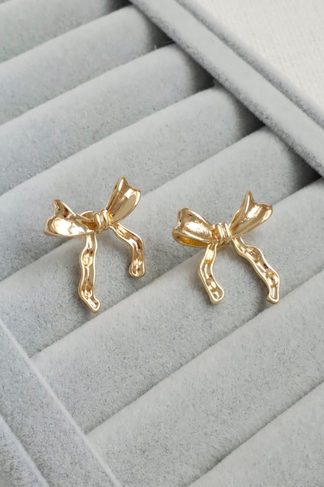 Kadın Küpe Kararmaz 14k Renk Vip Seri Zarif Model Kurdele 2cm Küpe 
