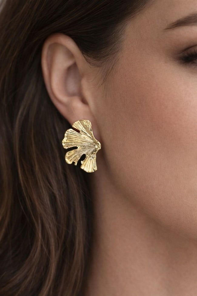 Kadın Küpe Leaf Tasarım Küpe 2,5cm