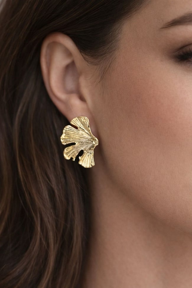 Kadın Küpe Leaf Tasarım Küpe 2,5cm