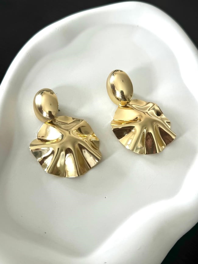 Kadın Küpe Old Money Seri Oval Soyut Tasarım Sallantı Küpe