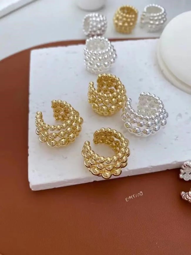 Kadın Küpe Özel Seri Tek Boncuk Kıkırdak Küpe