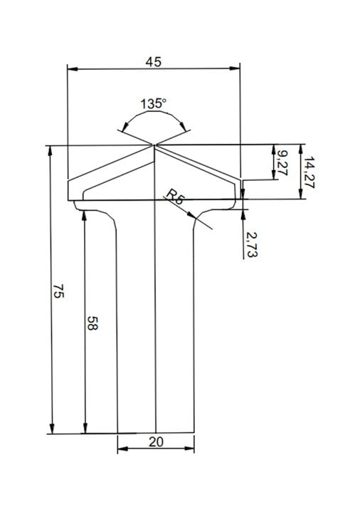DİA 135° - 45 x 9,2 x 20 x 135° x Z:2