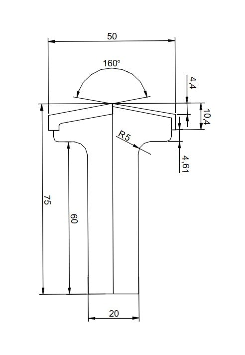 DİA 160° - 50 x 4,4 x 20 x 160° x Z:2