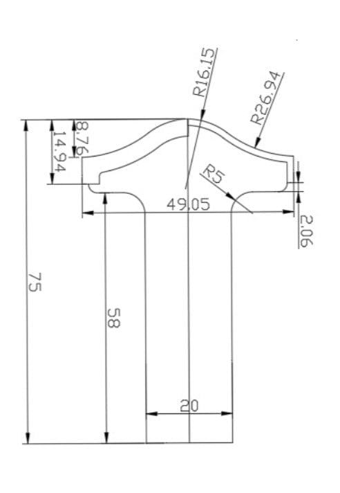 DİA KAPAK MODEL - 49 x 15 x 20 x Z:2