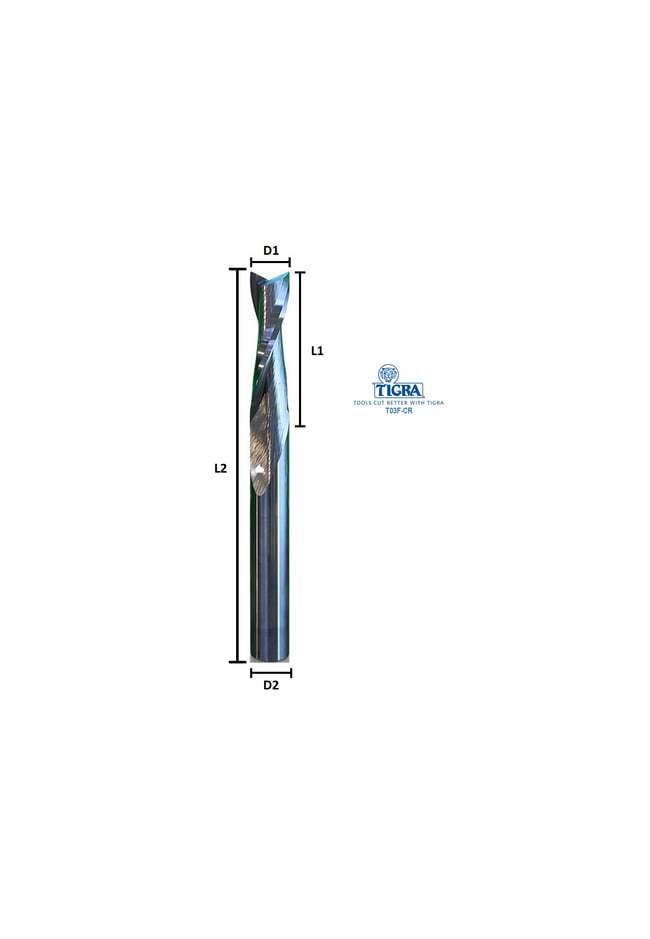 T03F-CR ELMAS KARBÜR FREZE POZİTİF Z:2