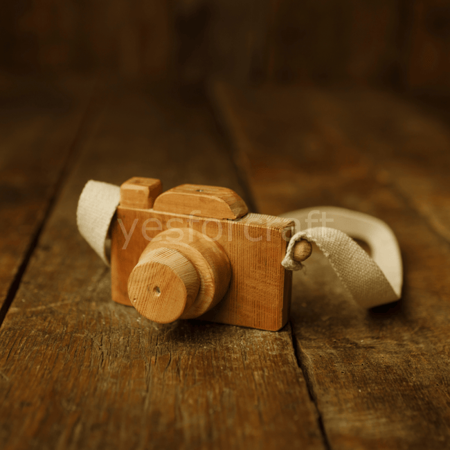 Ahşap Fotoğraf Makinesi (Naturel)