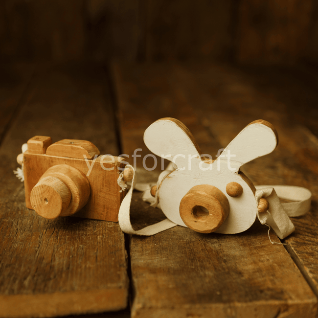 Ahşap Fotoğraf Makinesi (Tavşan)