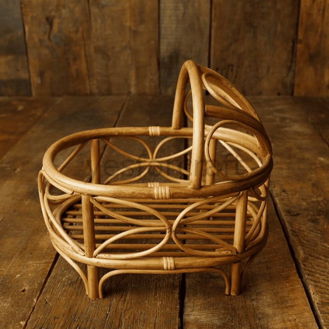 Rattan Şapkalı Beşik