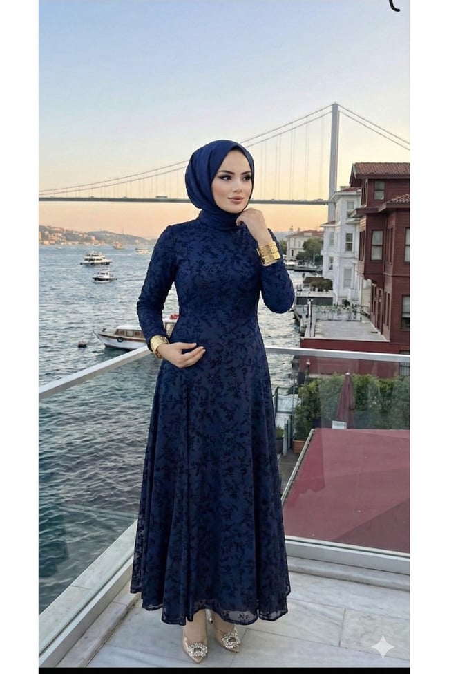 Kadın kadife Baskılı Astarlı Uzun şık Abiye Elbise,günlük elbise
