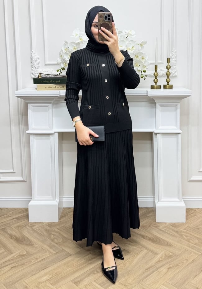 Galia Etekli Takım Siyah