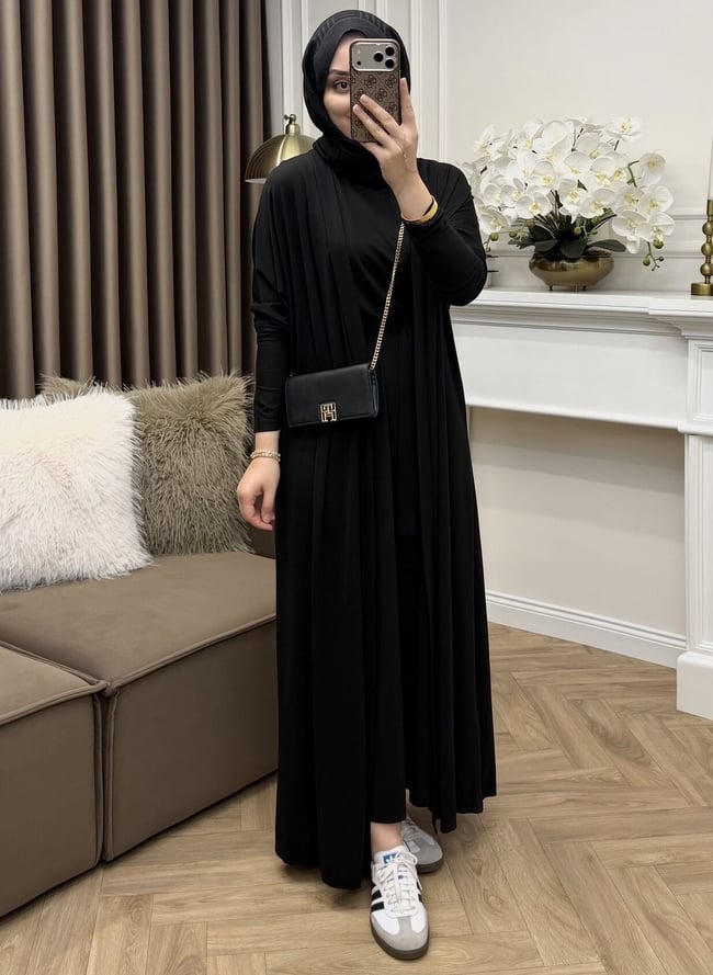 Loren Oysho Abaya Takım Siyah(Ön sipariş)
