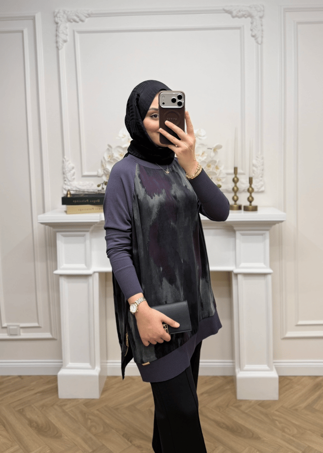 Maya Qupra Merserize Tunik | Antrasit