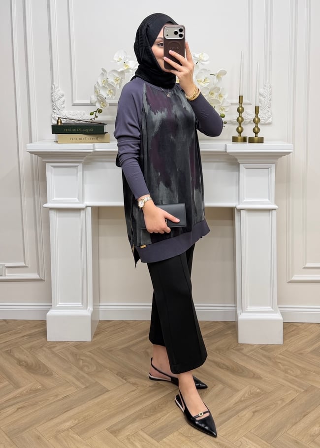 Maya Qupra Merserize Tunik | Antrasit