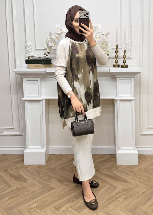 Maya Qupra Merserize Tunik | Ekru