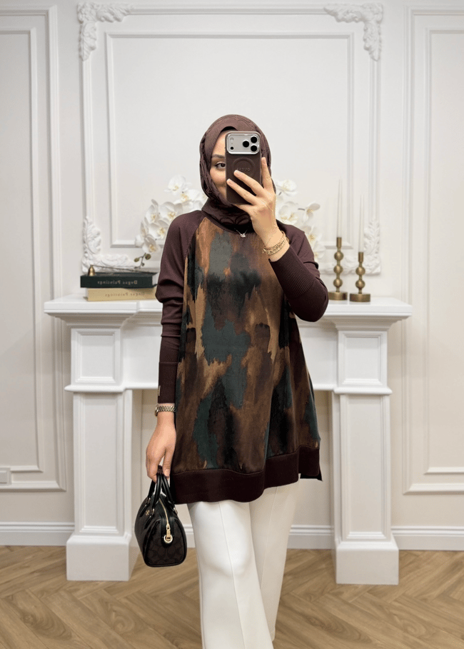 Maya Qupra Merserize Tunik | Kahve