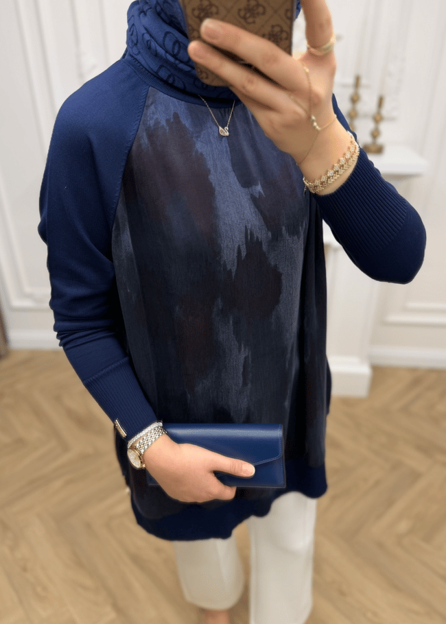 Maya Qupra Merserize Tunik | Lacivert