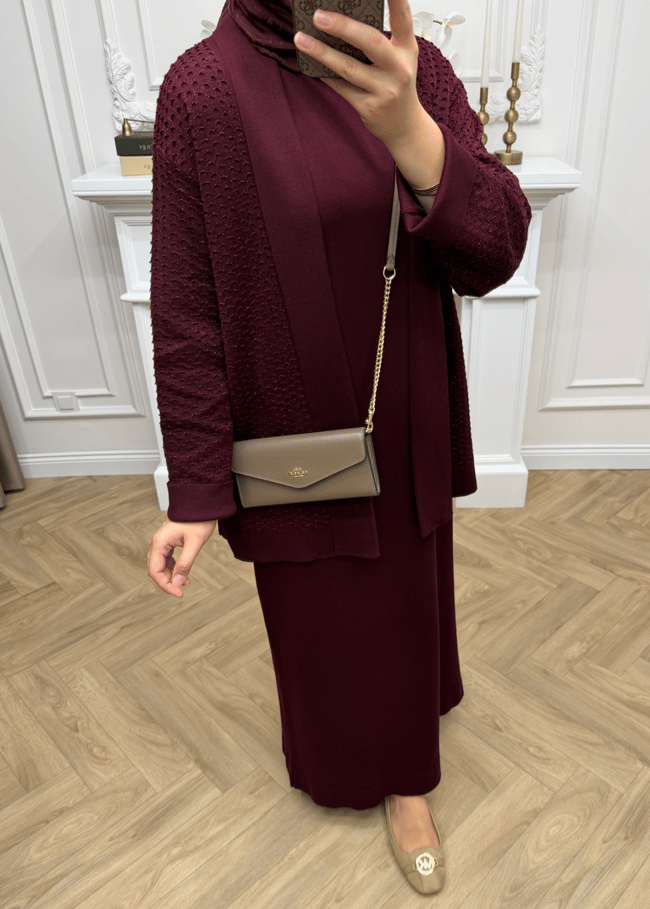 Royal Simli Merserize Takım | Bordo