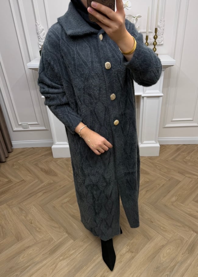 Talya Angora Hırka | Antrasit