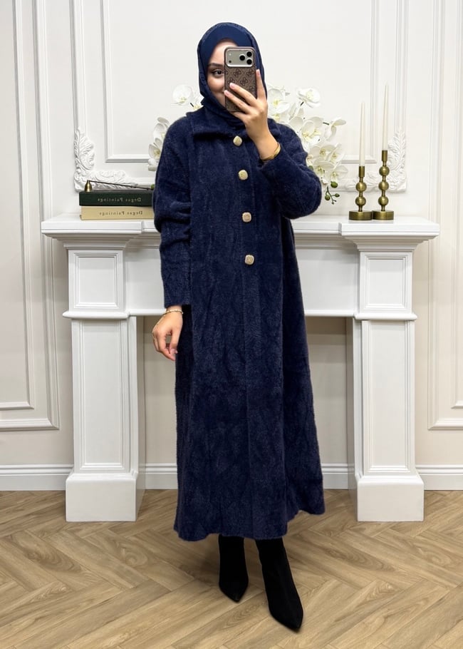 Talya Angora Hırka | Lacivert