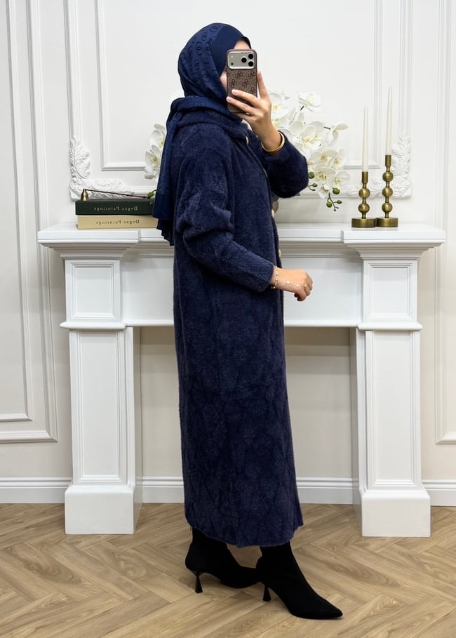 Talya Angora Hırka | Lacivert