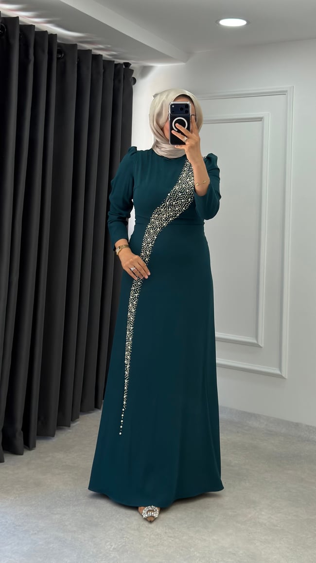 Safiye Abiye | Petrol Yeşili