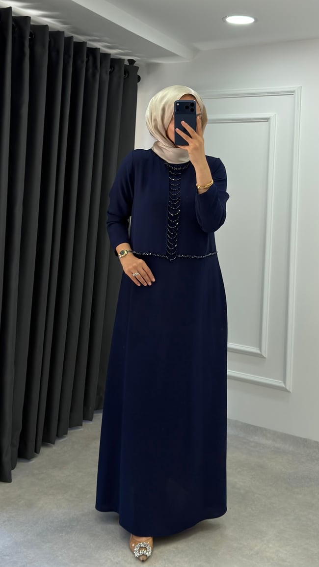 Songül Elbise | Lacivert