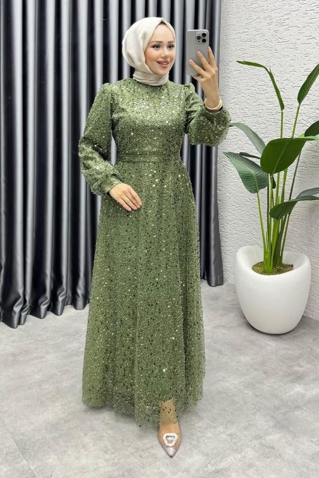 Maral Pullu Abiye 6653 Haki