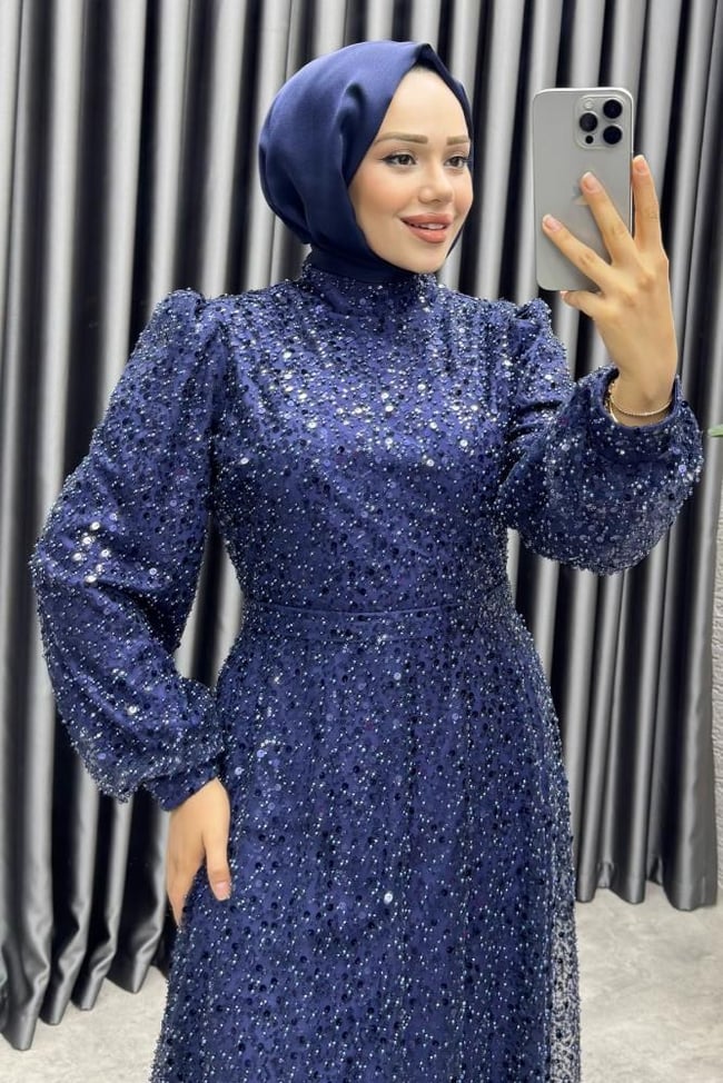 Maral Pullu Abiye 6653 Lacivert