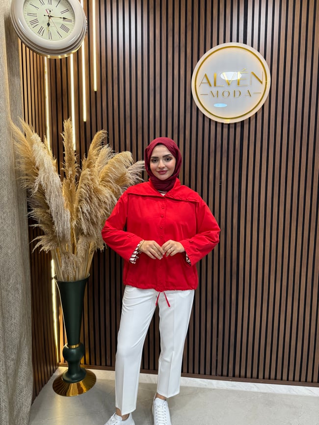 Elna Spor Astarlı Trenç | Kırmızı