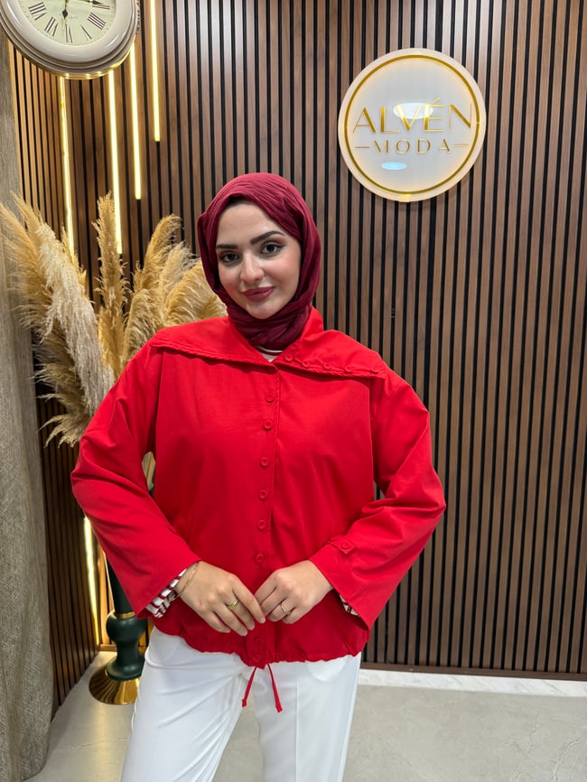 Elna Spor Astarlı Trenç | Kırmızı