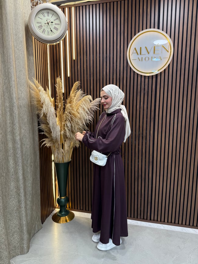 Sela Şerit Detaylı Etekli Oysho Takım | Mor