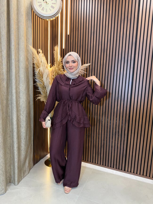 Sona Pantolonlu Takım | Mürdüm