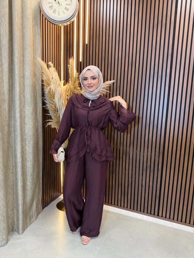Sona Pantolonlu Takım | Mürdüm